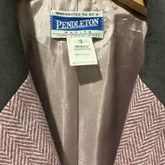 Pendleton Vintage Virgin Wool Pink Blazer - Picture 11 of 11